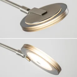 Store Straluma Moderne vloerlamp uplighter staal met smoke glas