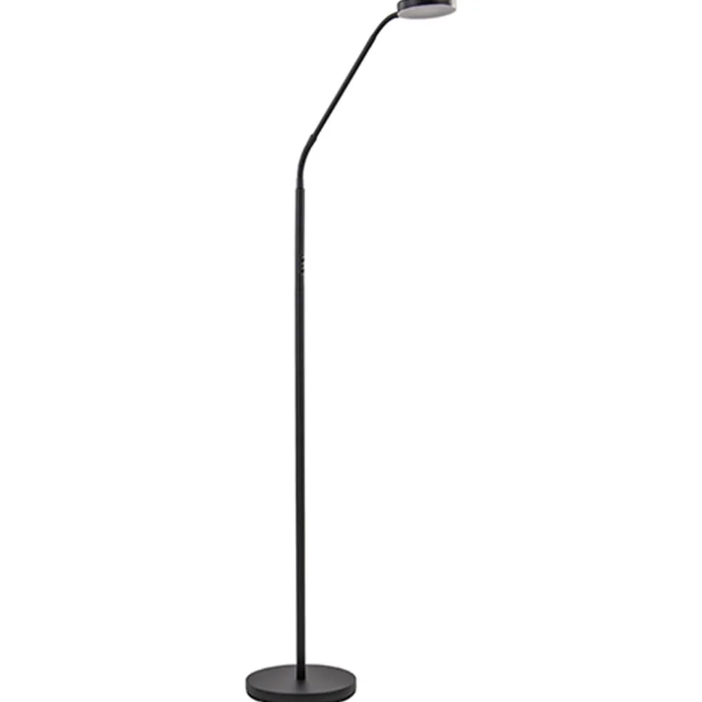 Hot Straluma Moderne vloerlamp zwart met dimbaar LED