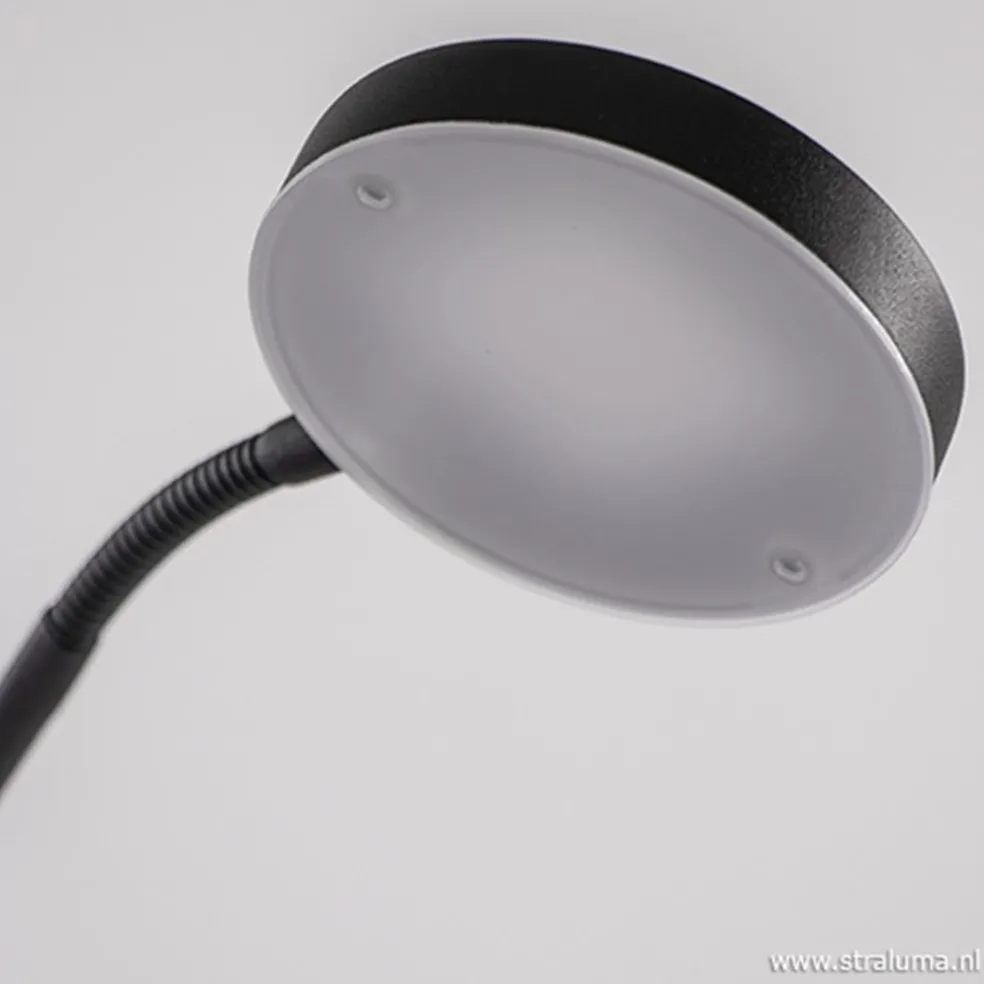Hot Straluma Moderne vloerlamp zwart met dimbaar LED