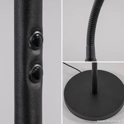 Hot Straluma Moderne vloerlamp zwart met dimbaar LED