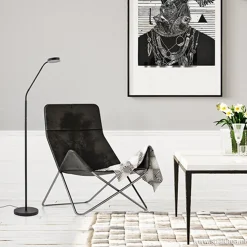 Hot Straluma Moderne vloerlamp zwart met dimbaar LED