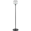 Shop Straluma Moderne vloerlamp zwart met helder glazen kap