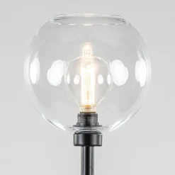 Shop Straluma Moderne vloerlamp zwart met helder glazen kap