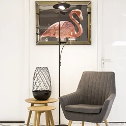 New Straluma Moderne vloerlamp-uplighter LED zwart