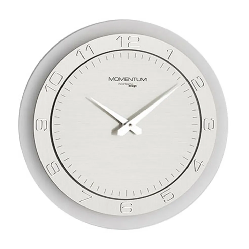 Discount Straluma Moderne wandklok rond RVS keuken/kantoor