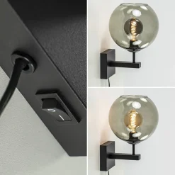 Best Sale Straluma Moderne wandlamp met smoke glazen bol incl. snoer