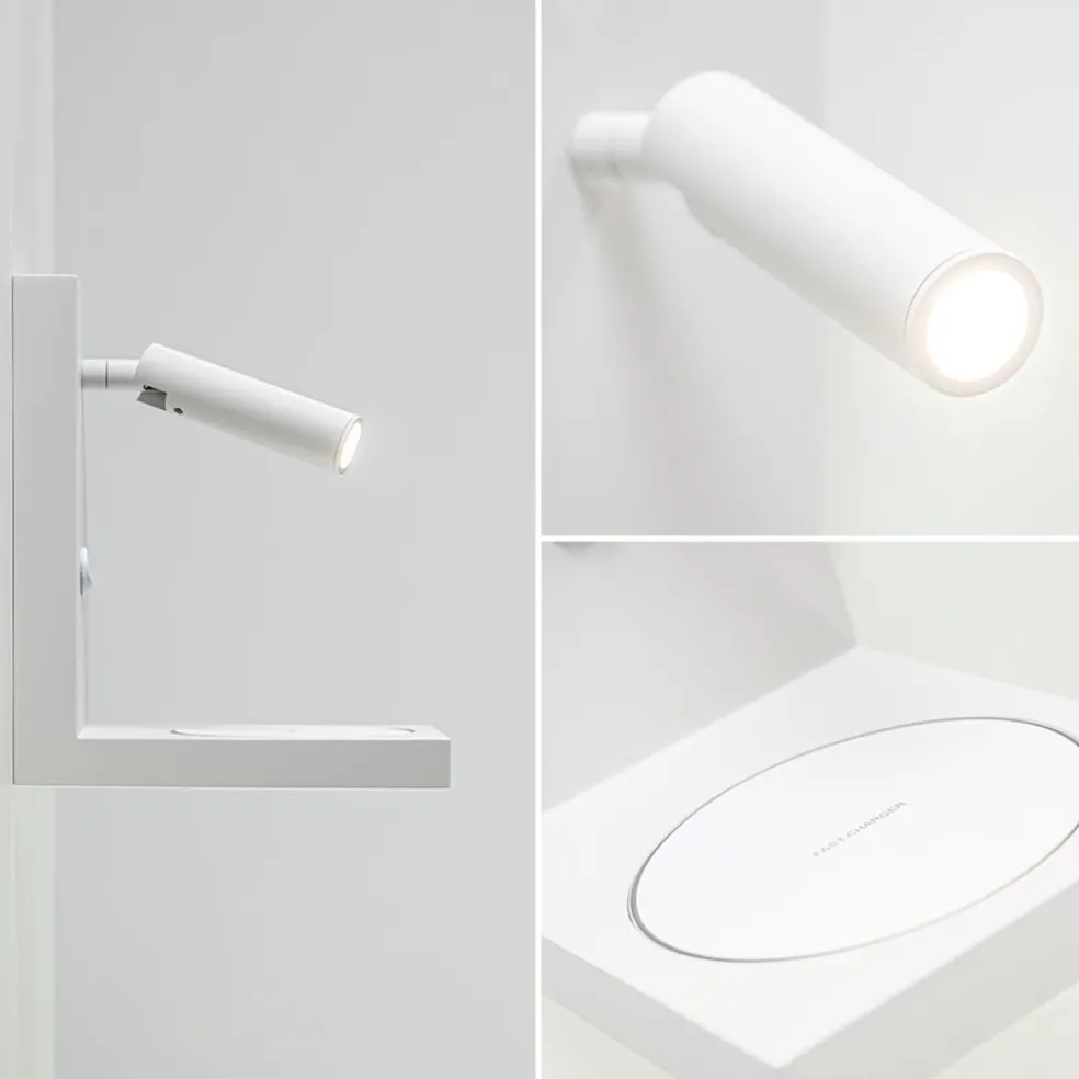 New Straluma Moderne wandlamp wit inclusief LED en fast charger