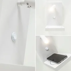 New Straluma Moderne wandlamp wit inclusief LED en fast charger