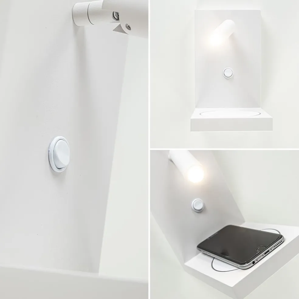 New Straluma Moderne wandlamp wit inclusief LED en fast charger