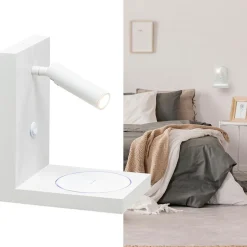 New Straluma Moderne wandlamp wit inclusief LED en fast charger