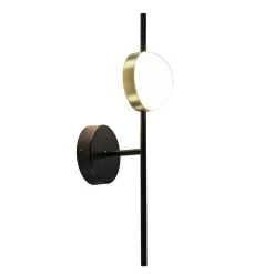 Online Straluma Moderne wandlamp zwart met witte bol incl LED