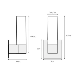 Cheap Straluma Moderne wandlamp zwart met opaal glas IP44