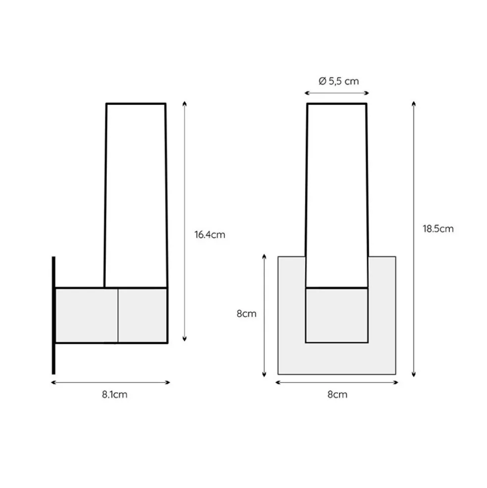 Cheap Straluma Moderne wandlamp zwart met opaal glas IP44