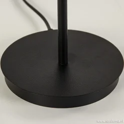 Hot Straluma Moderne zwarte tafellamp rond metaal