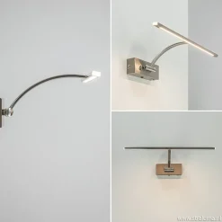 Hot Straluma Nikkel LED wandlamp voor boven schilderij