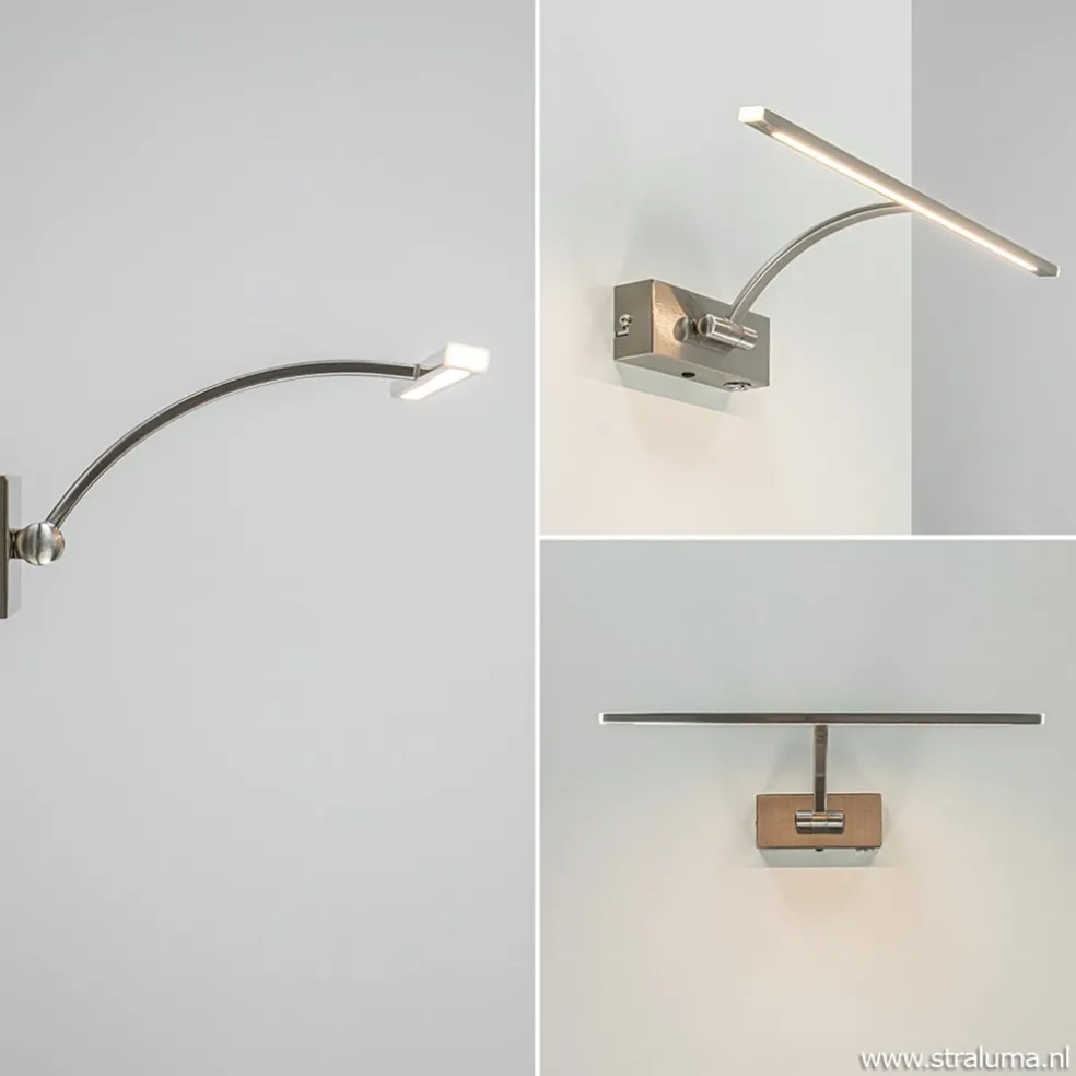 Hot Straluma Nikkel LED wandlamp voor boven schilderij