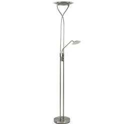 Best Sale Straluma Nikkel vloerlamp met LED uplighter en leeslamp