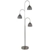 Store Straluma Nikkel vloerlamp met zwarte draad kapjes