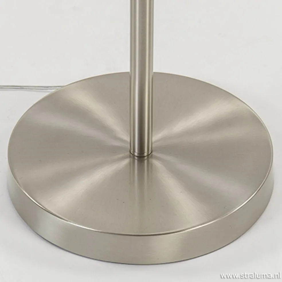 Store Straluma Nikkel vloerlamp met zwarte draad kapjes