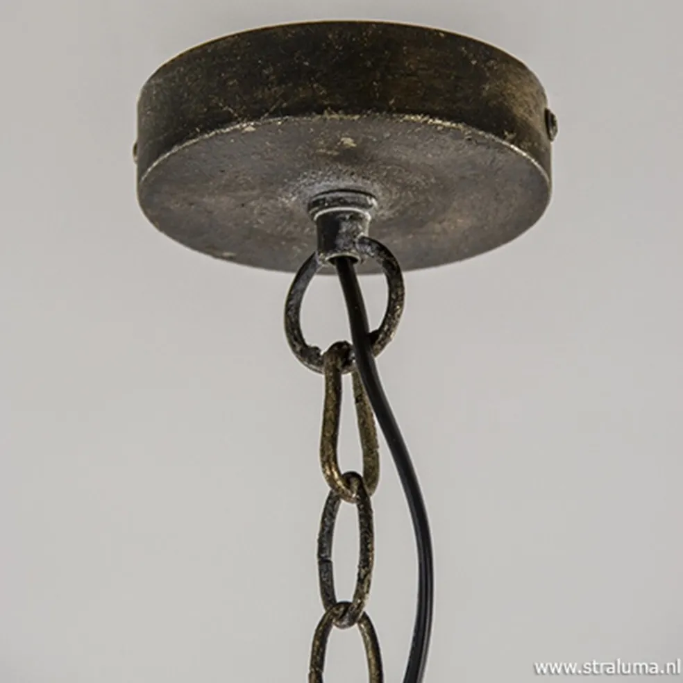 Clearance Straluma Oosterse hanglamp Emine goud/bruin