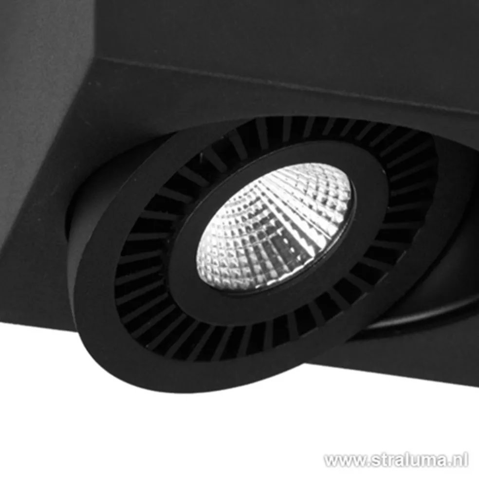 Discount Straluma Opbouwspot box zwart 1-lichts led