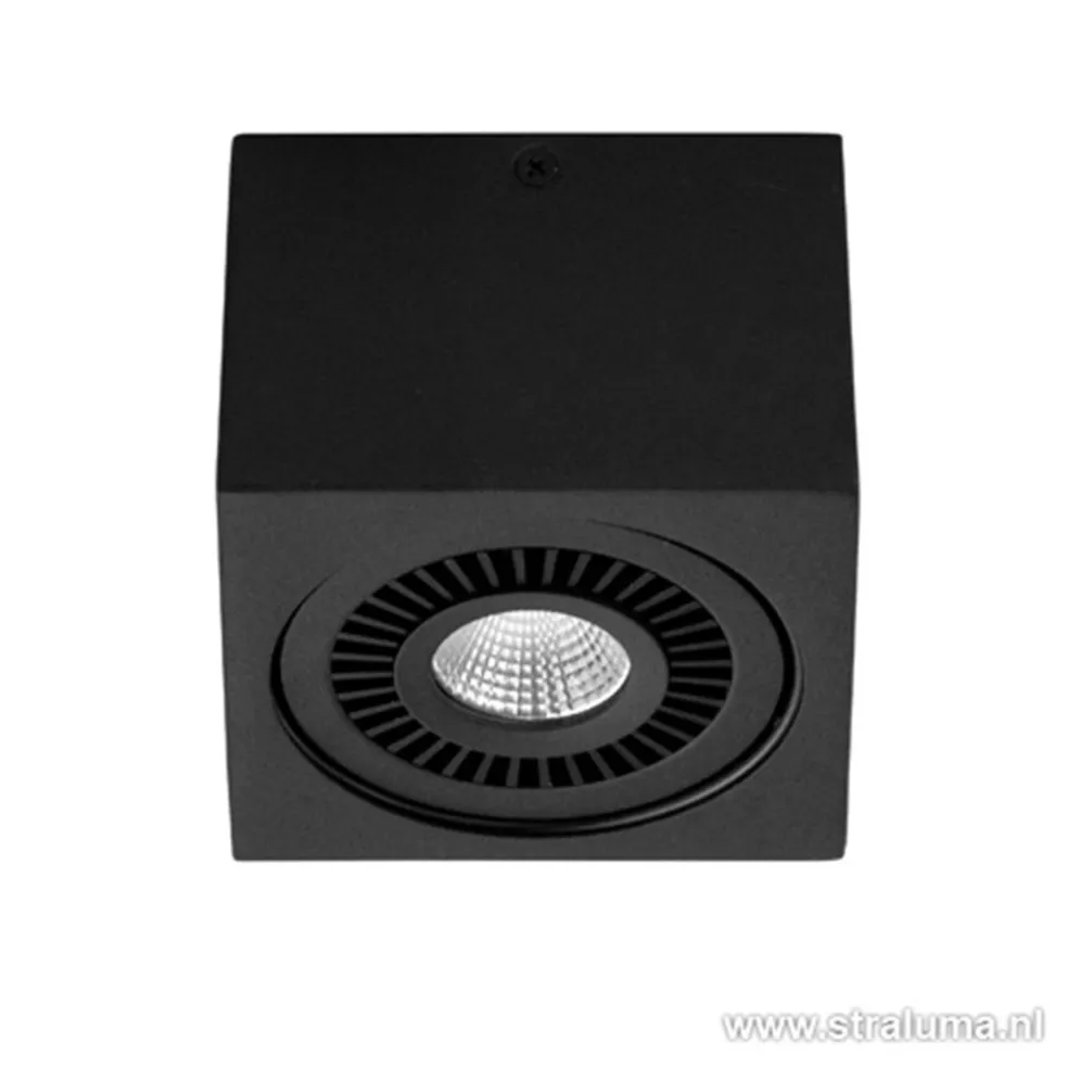 Discount Straluma Opbouwspot box zwart 1-lichts led