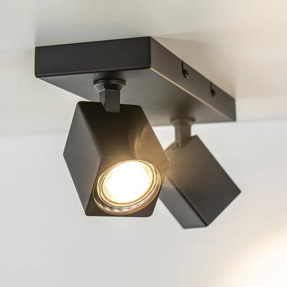 Sale Straluma Opbouwspot 2-lichts balk zwart