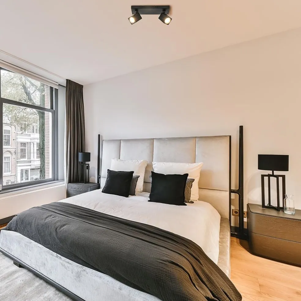 Sale Straluma Opbouwspot 2-lichts balk zwart