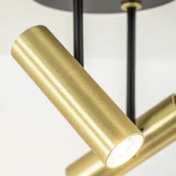 Best Sale Straluma Opbouwspot 2-lichts rond zwart/brass verstelbaar
