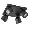 Discount Straluma Opbouwspot 4-lichts vierkant zwart GU10