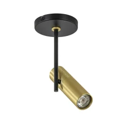 Best Straluma Opbouwspot 1-lichts zwart/brass GU10 mini
