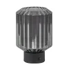 Fashion Straluma Oplaadbare LED tafellamp op batterij titanium/zwart