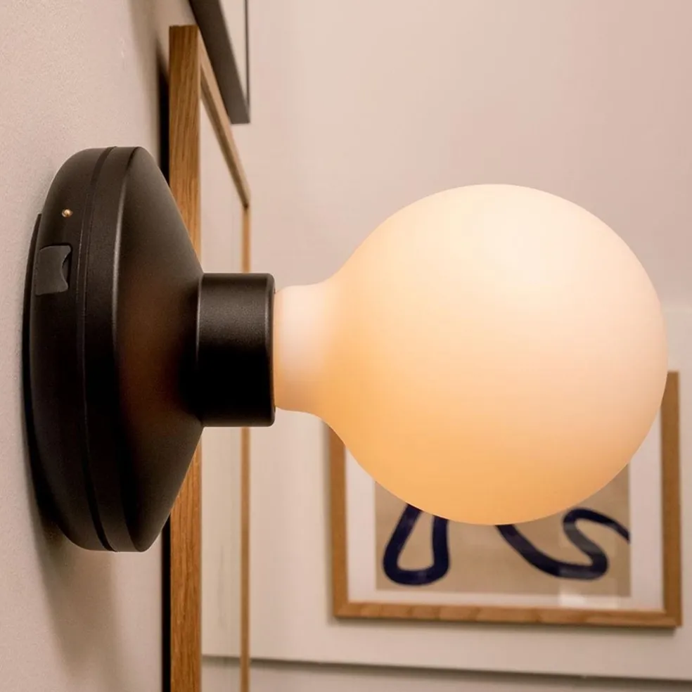 Sale Straluma Oplaadbare wandlamp zwart incl frosted lichtbron