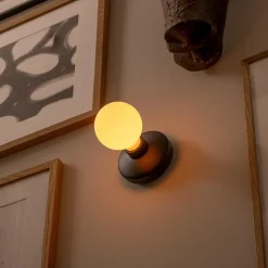 Sale Straluma Oplaadbare wandlamp zwart incl frosted lichtbron