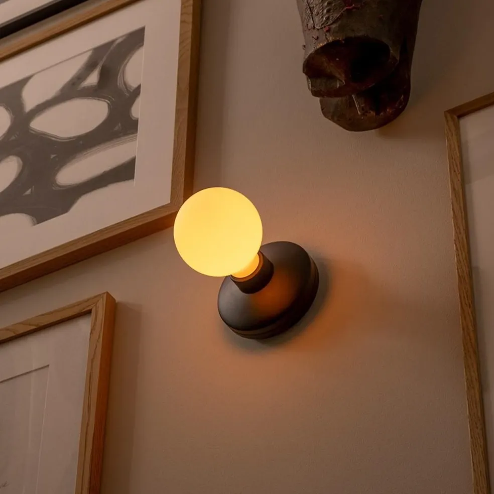 Sale Straluma Oplaadbare wandlamp zwart incl frosted lichtbron