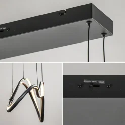 Outlet Straluma Organische LED hanglamp zwart dimbaar