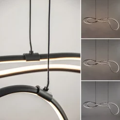 Outlet Straluma Organische LED hanglamp zwart dimbaar