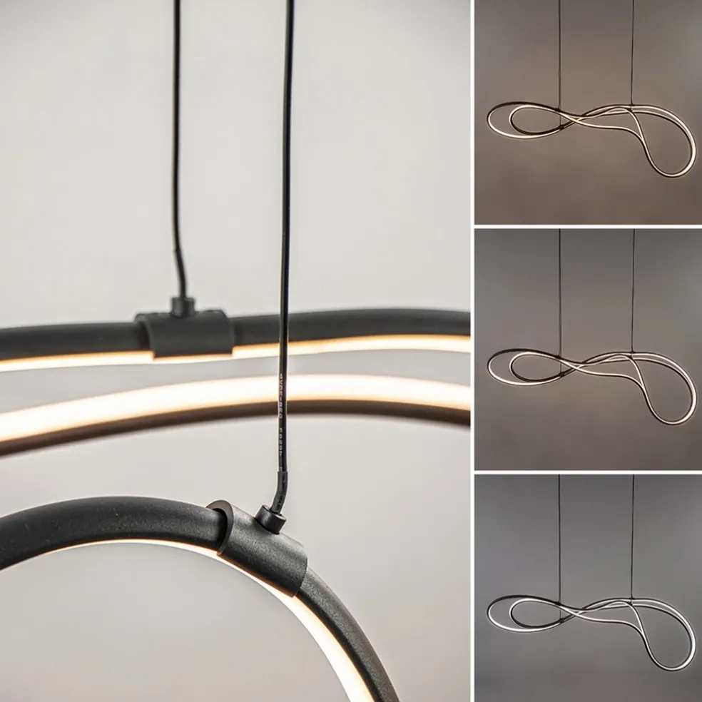 Outlet Straluma Organische LED hanglamp zwart dimbaar