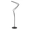 Outlet Straluma Organische vloerlamp zwart met dimbaar LED
