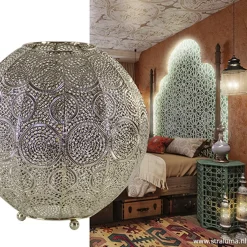 Online Straluma Oriental tafellamp bol oud zilver