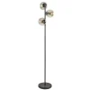 Fashion Straluma Oud zilveren vloerlamp met amber glas