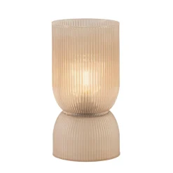 Fashion Straluma Oudroze glazen tafellamp Phoebe op batterijen van Light and living