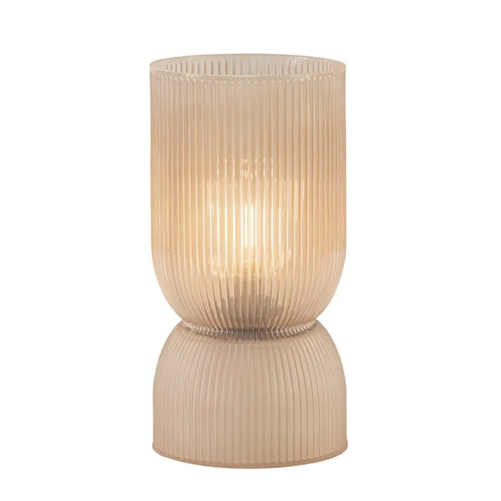 Fashion Straluma Oudroze glazen tafellamp Phoebe op batterijen van Light and living