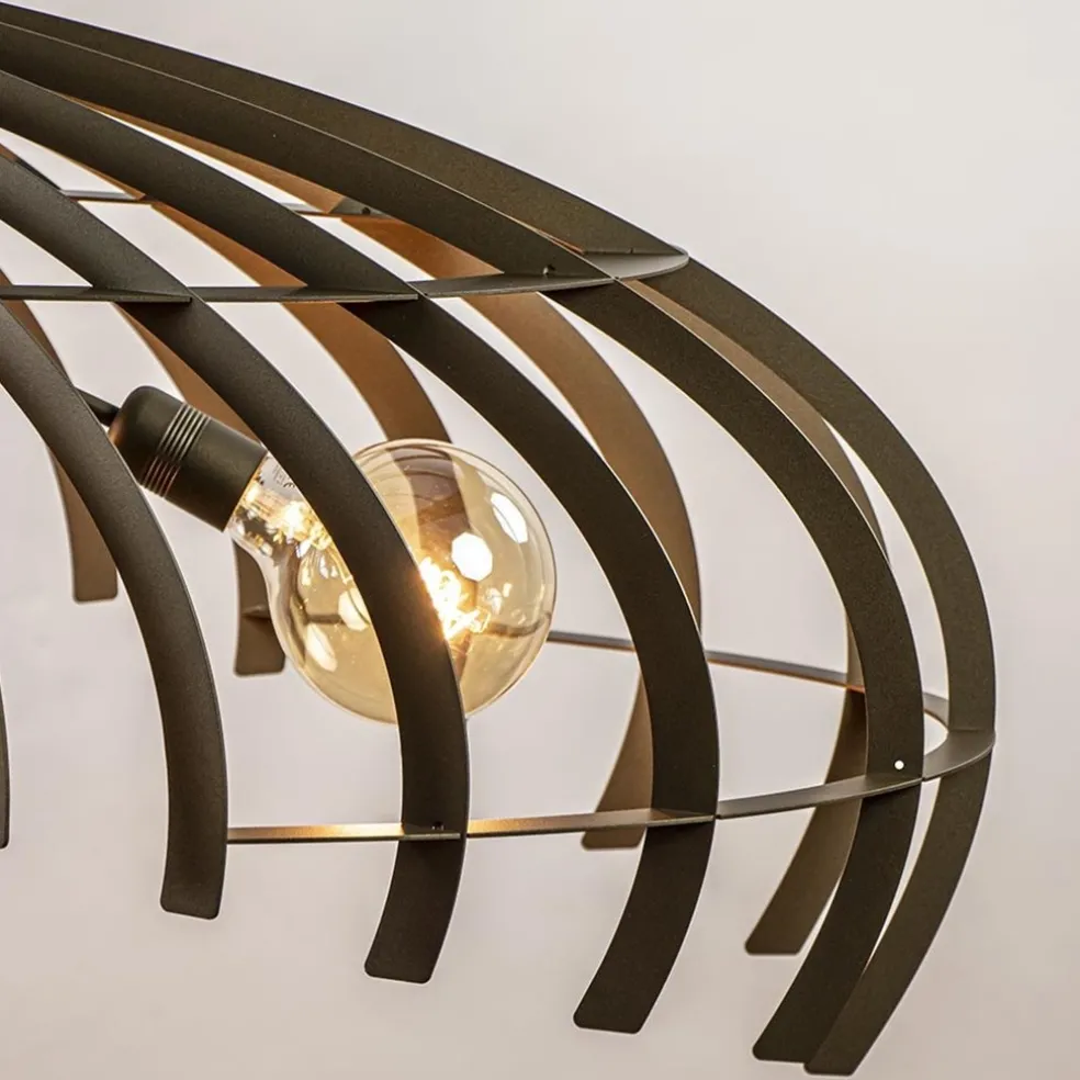 Fashion Straluma Ovale design hanglamp metaal platinum