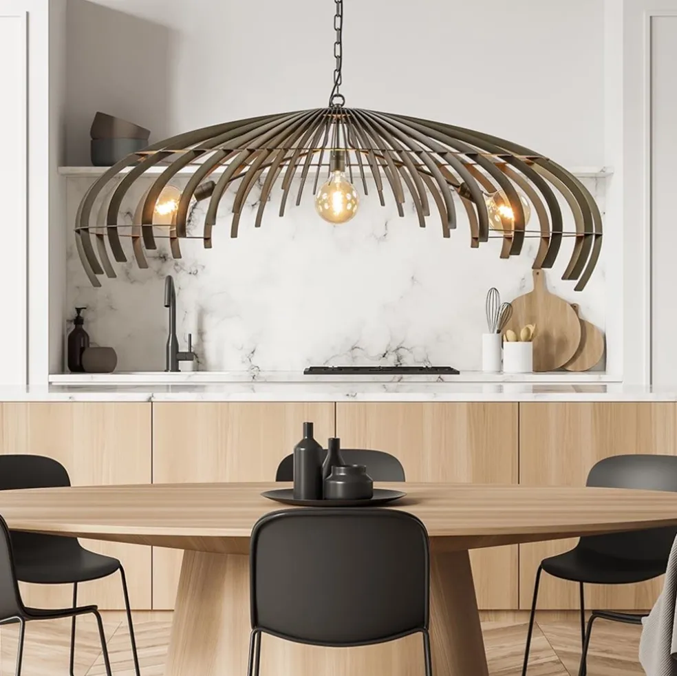 Fashion Straluma Ovale design hanglamp metaal platinum