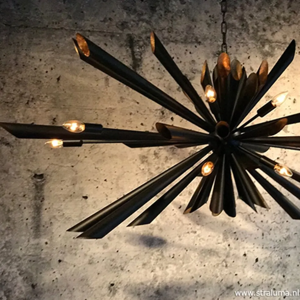 Outlet Straluma Ovale design hanglamp zwart metaal