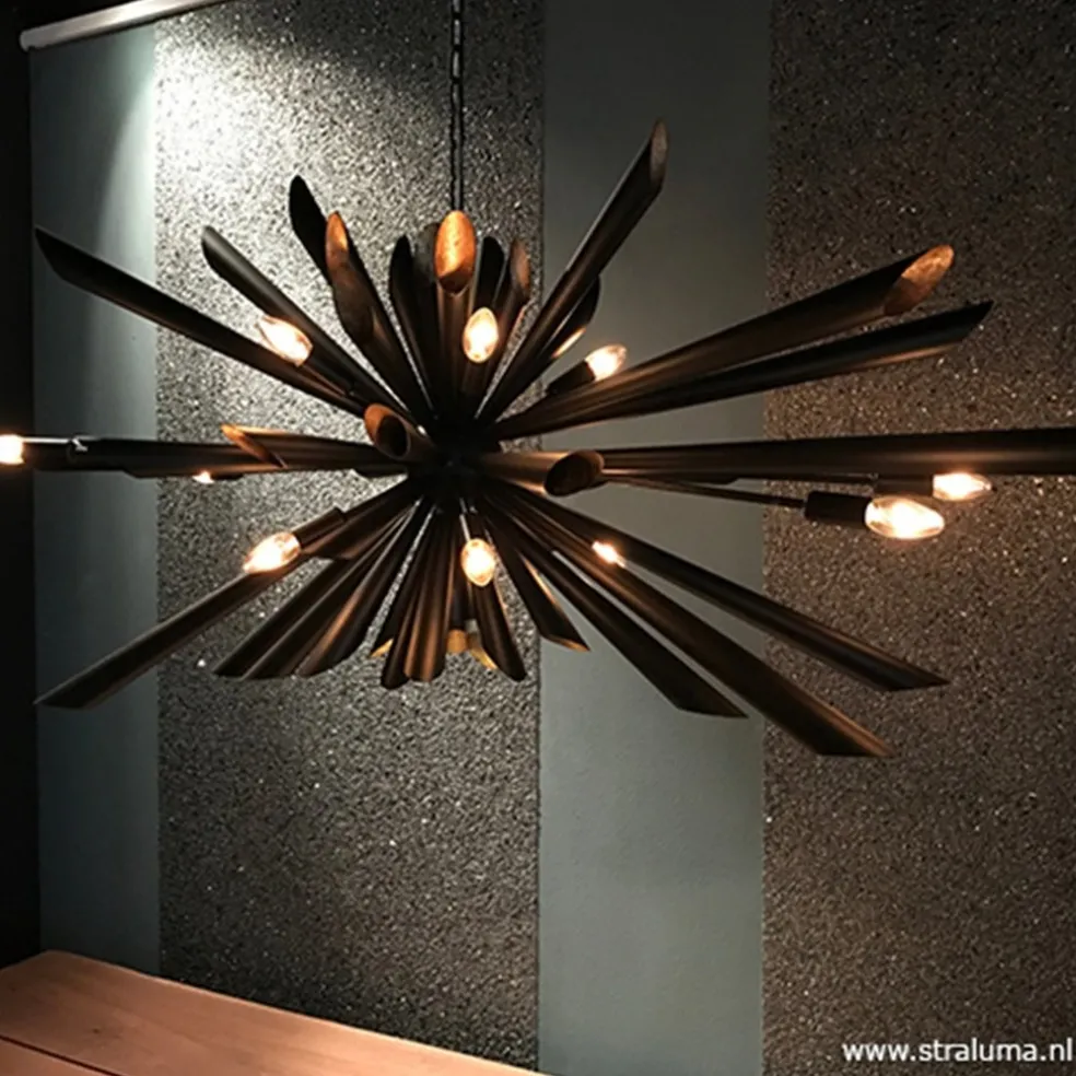 Outlet Straluma Ovale design hanglamp zwart metaal