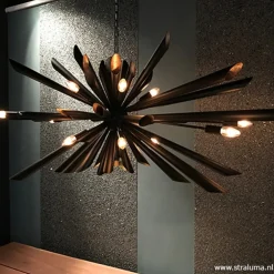 Outlet Straluma Ovale design hanglamp zwart metaal