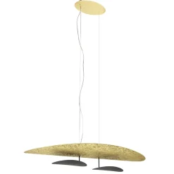 Outlet Straluma Ovale design LED hanglamp goldleaf met zwart