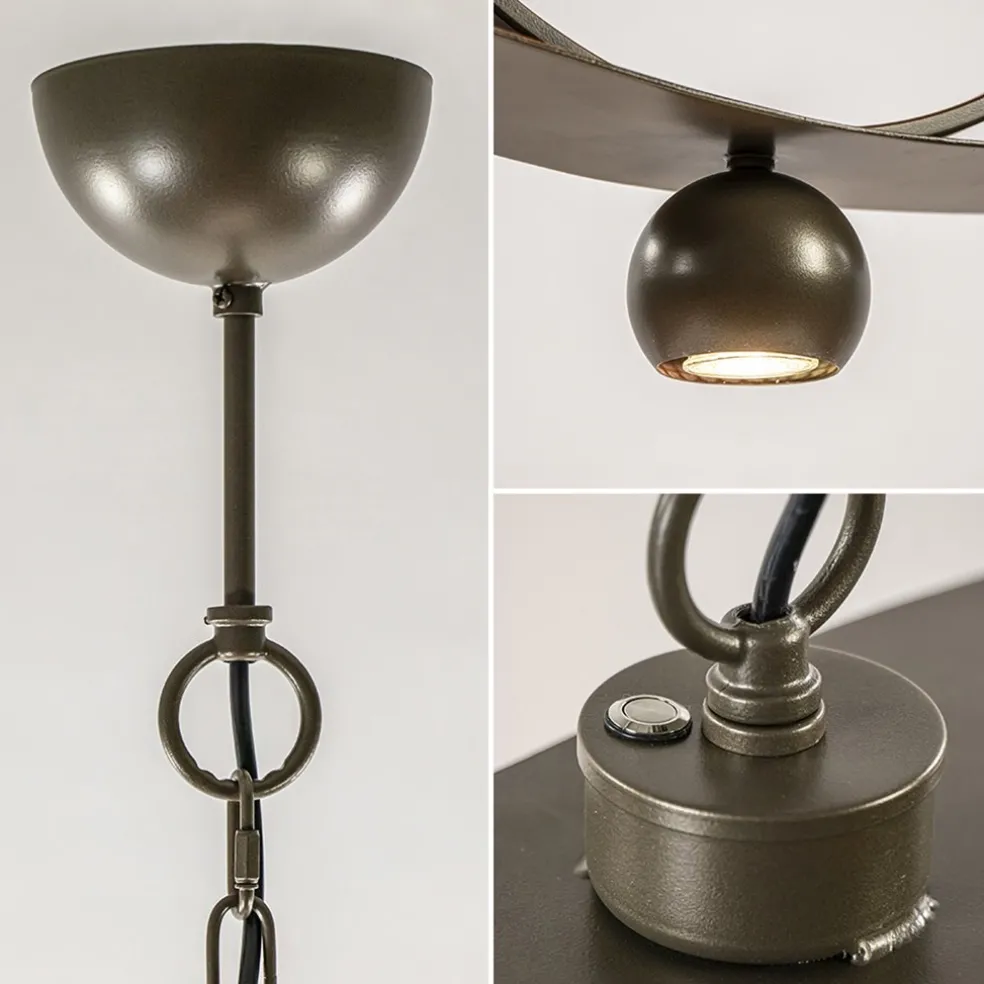 Sale Straluma Ovale hanglamp brons metaal E27 + GU10